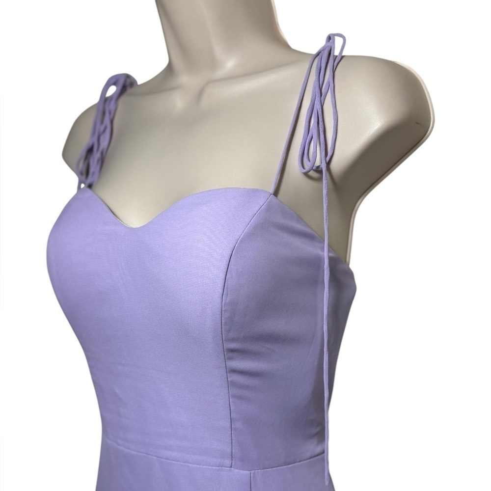 Azazie Mady purple chiffon women maxi Dress size A8 - Picture 5 of 16